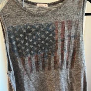 American Flag Modest Crop Tank